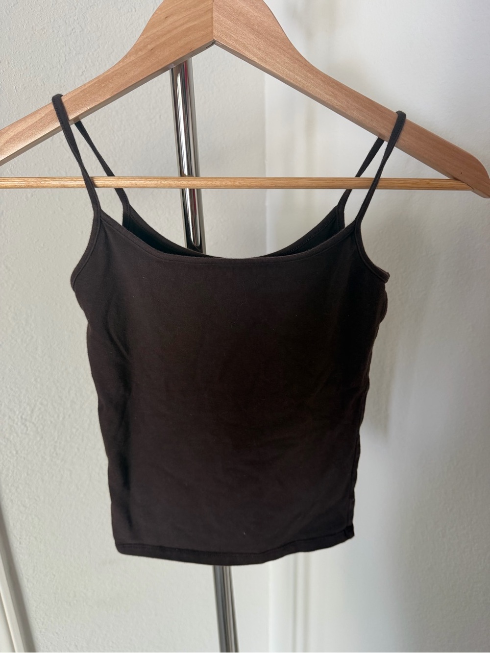 Women's Brown Spaghetti Strap Tank Top